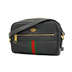 グッチ(Gucci) グッチ ショルダーバッグ シェリーライン 719885 レザー ブラック   レディース