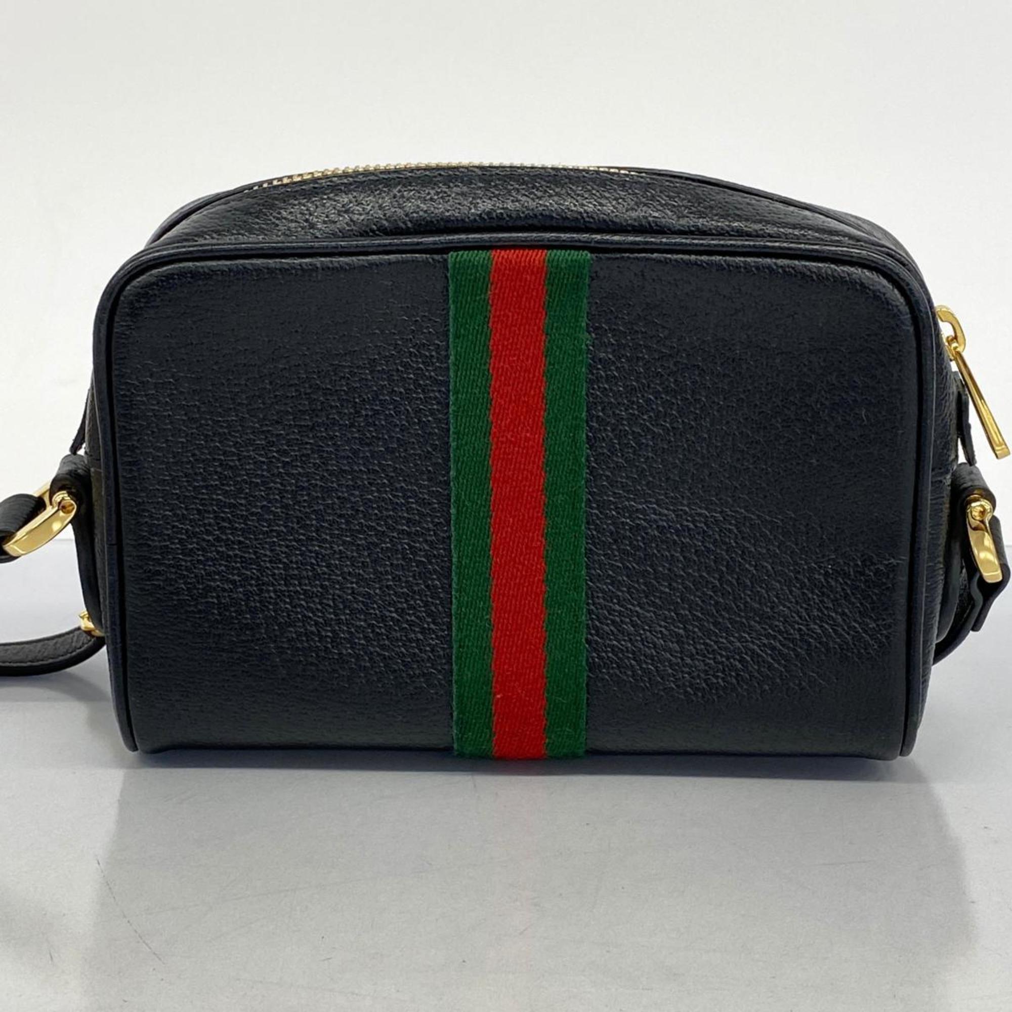 グッチ(Gucci) グッチ ショルダーバッグ シェリーライン 719885 レザー ブラック   レディース