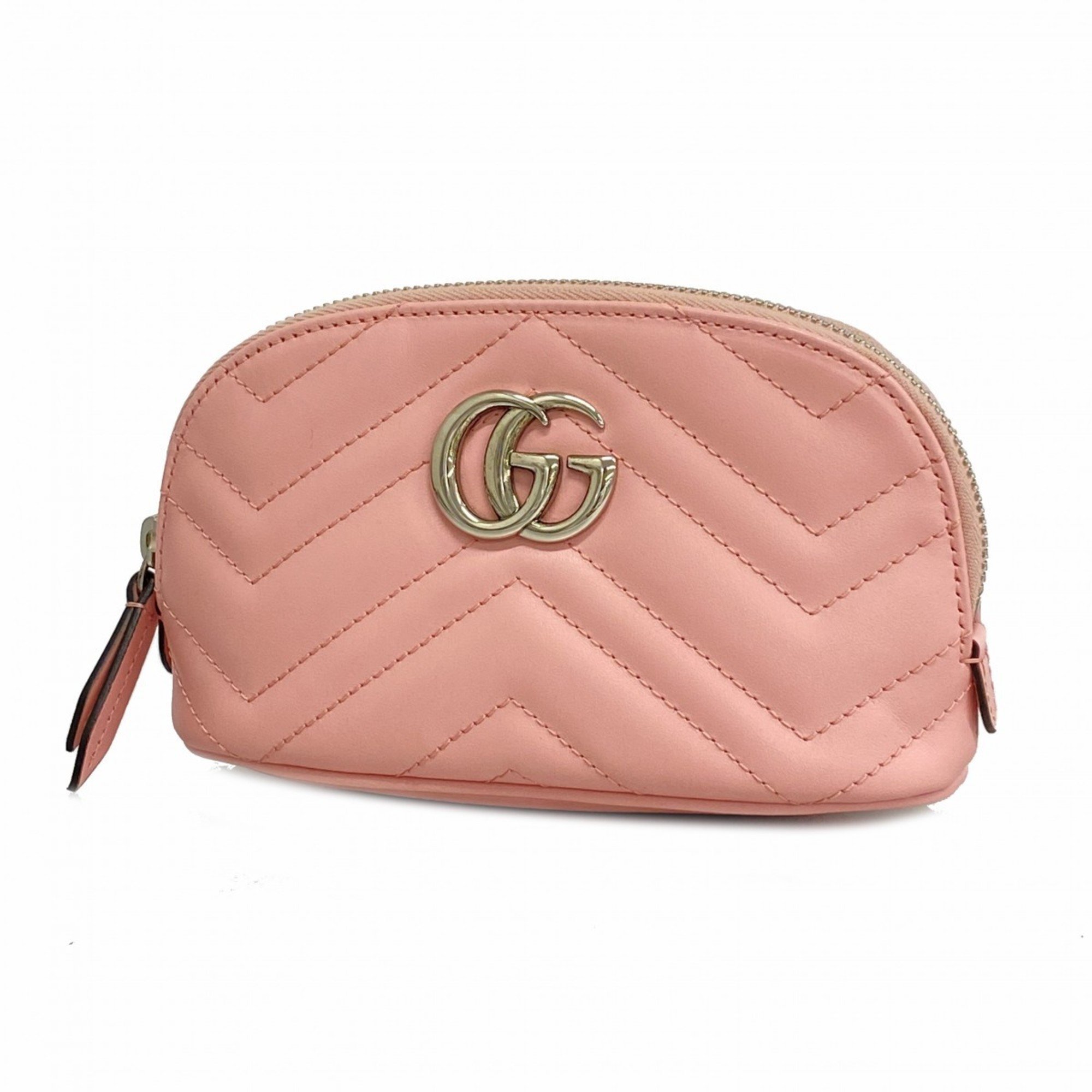 グッチ(Gucci) グッチ ポーチ GGマーモント 625544 レザー ピンク レディース | eLADY Globazone