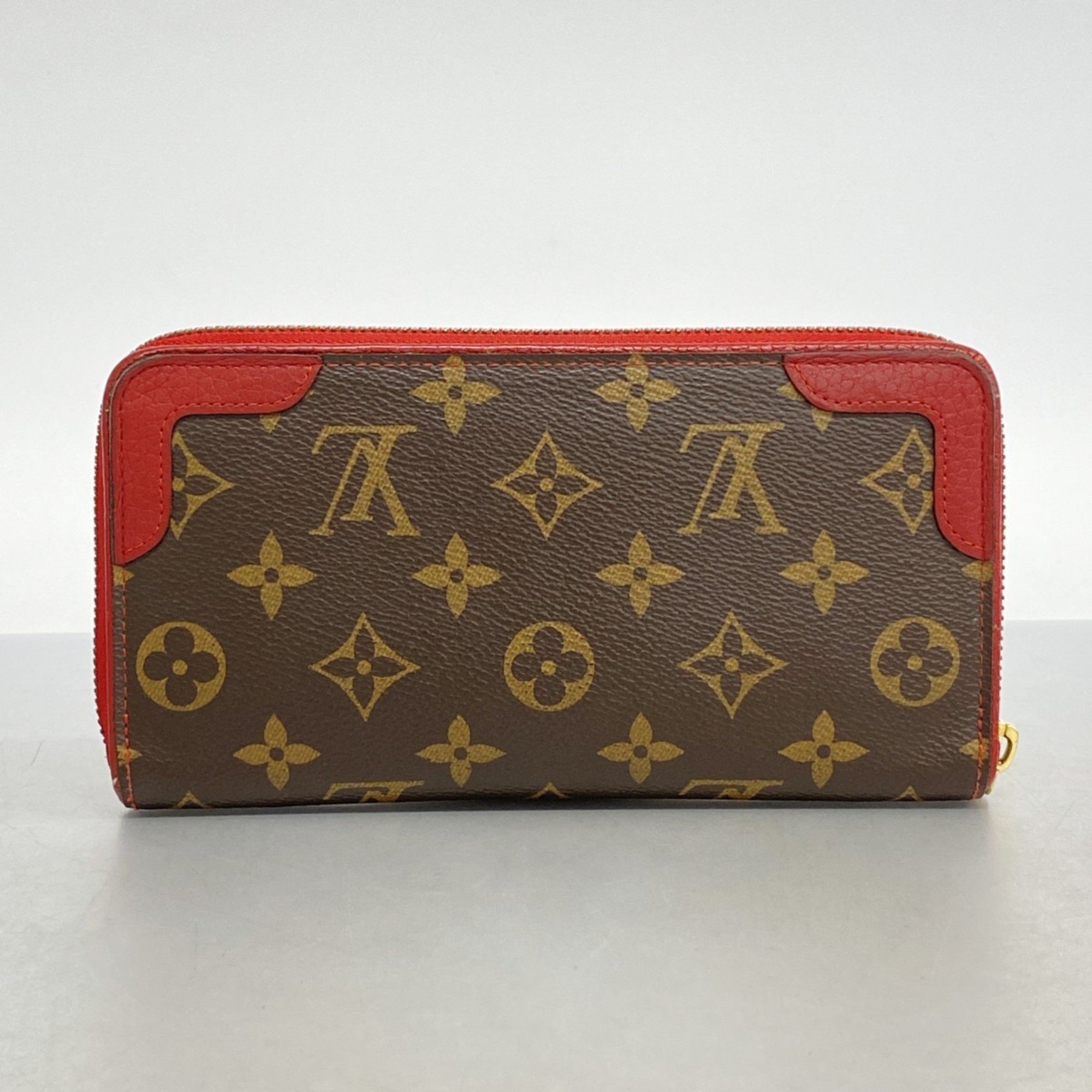 ルイ・ヴィトン(Louis Vuitton) ルイ・ヴィトン 長財布 モノグラム ジッピーウォレットレティーロ M61854 ブラウン  スリーズレディース | eLADY Globazone