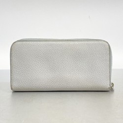 プラダ(Prada) プラダ 長財布 レザー グレー レディース