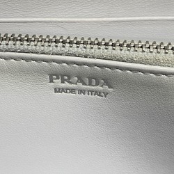 プラダ(Prada) プラダ 長財布 レザー グレー レディース