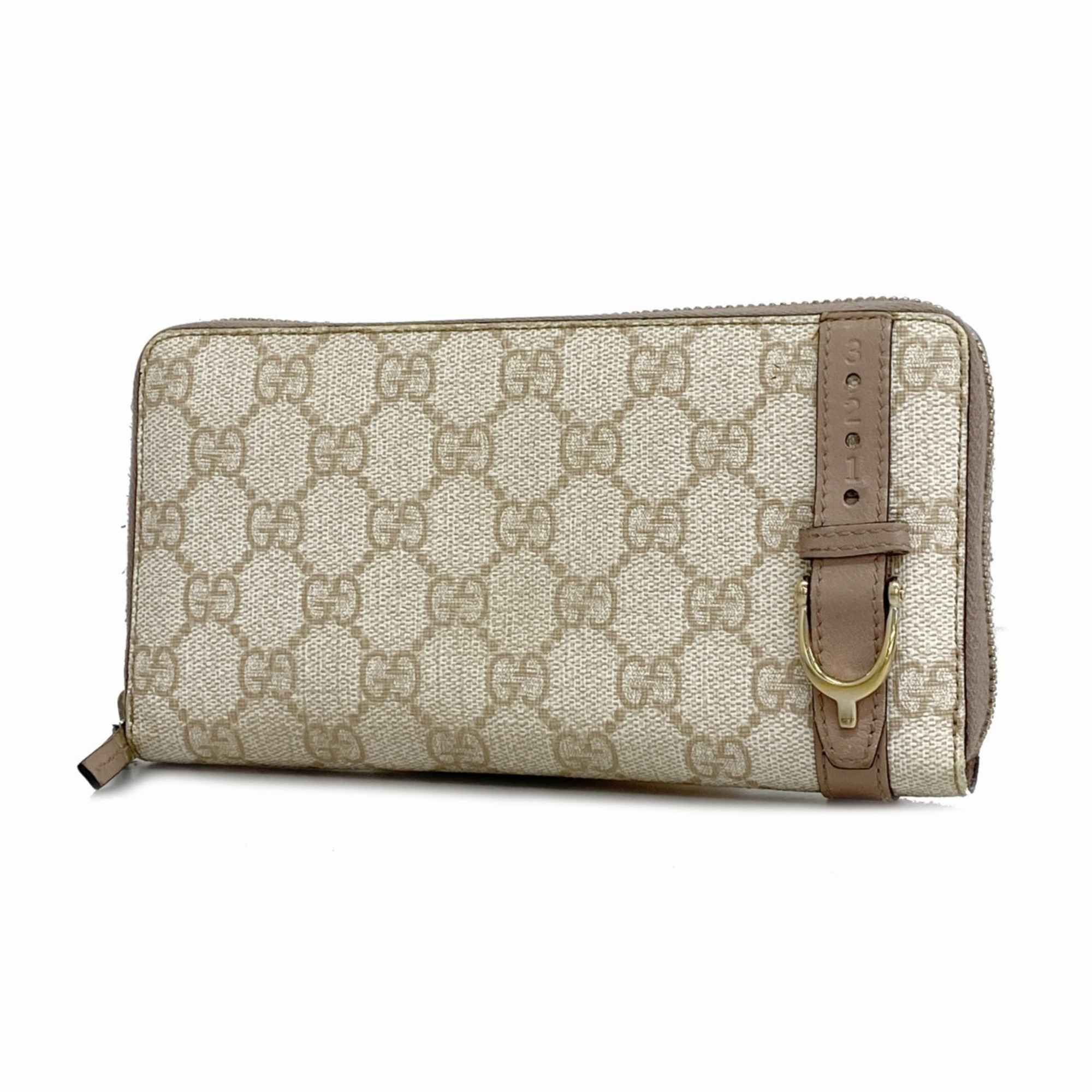 グッチ(Gucci) グッチ 長財布 GGスプリーム ニース 309758  ピンク ベージュ レディース