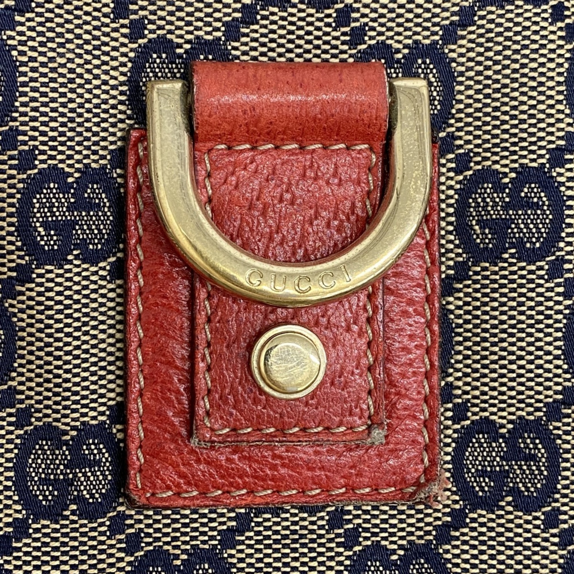 グッチ(Gucci) グッチ トートバッグ GGキャンバス アビー 130739 キャンバス レザー ブラウン レッド レディース