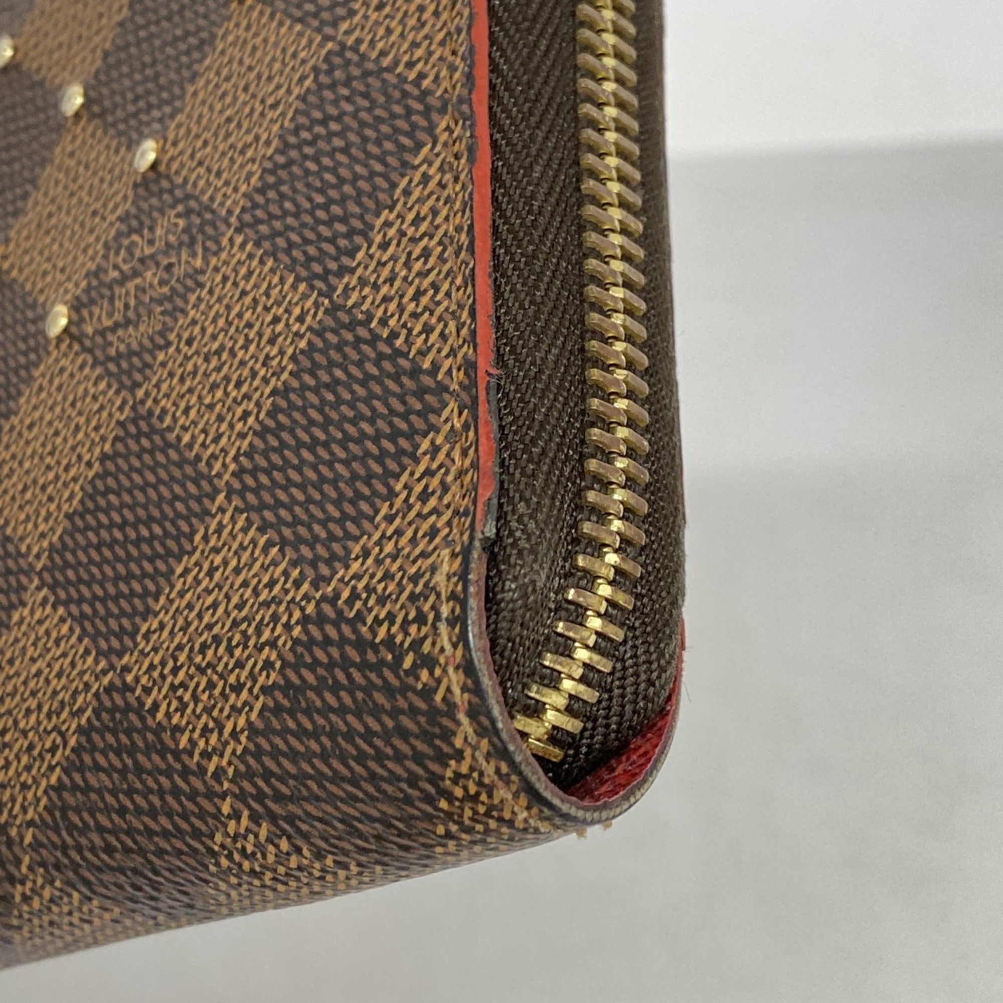 ルイ・ヴィトン(Louis Vuitton) ルイ・ヴィトン 長財布 ダミエ ジッピーウォレット N60122 エベヌ スリーズ スタッズメンズ  レディース | eLADY Globazone