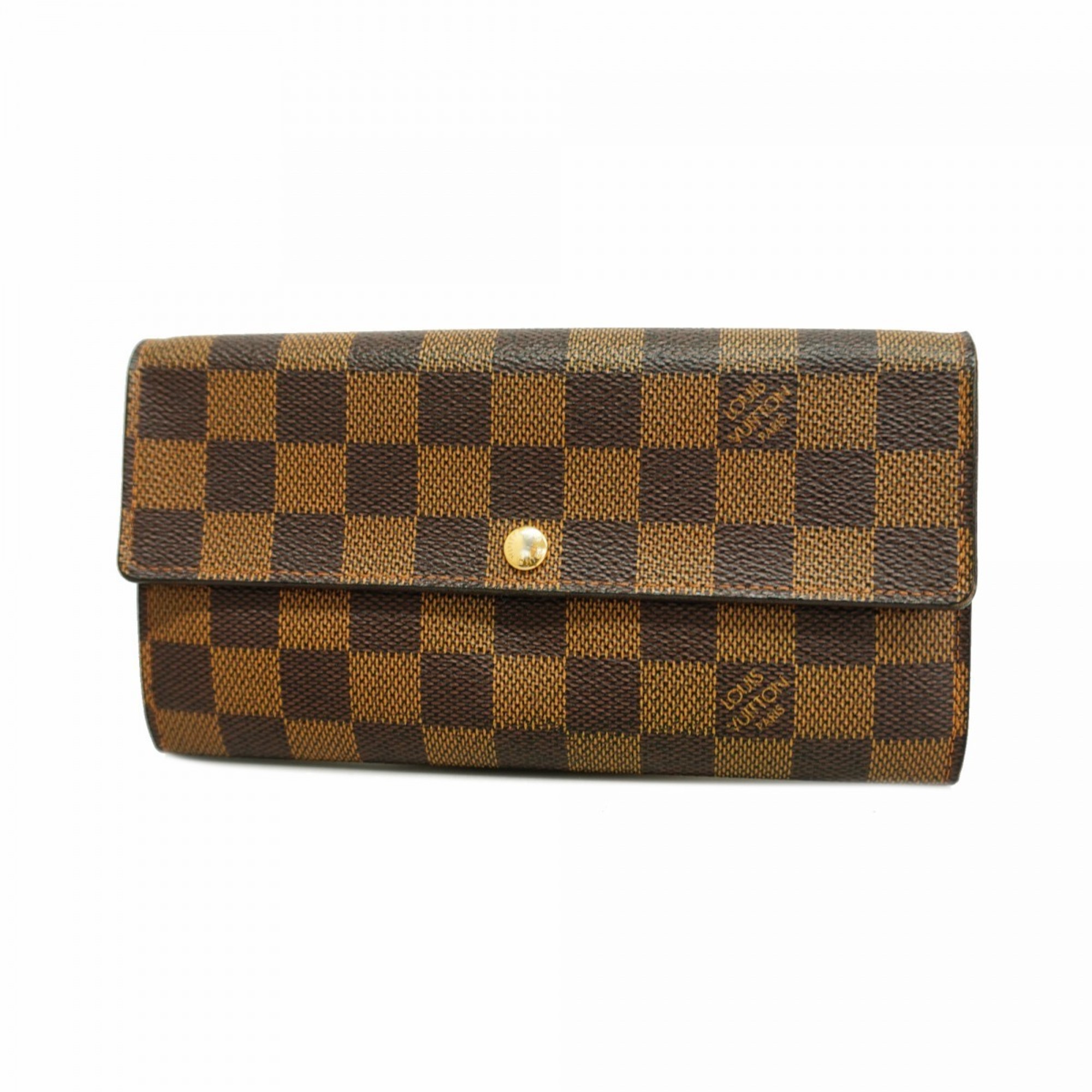 ルイ・ヴィトン(Louis Vuitton) ルイ・ヴィトン 長財布 ダミエ ポルトフォイユサラ N61734 エベヌレディース