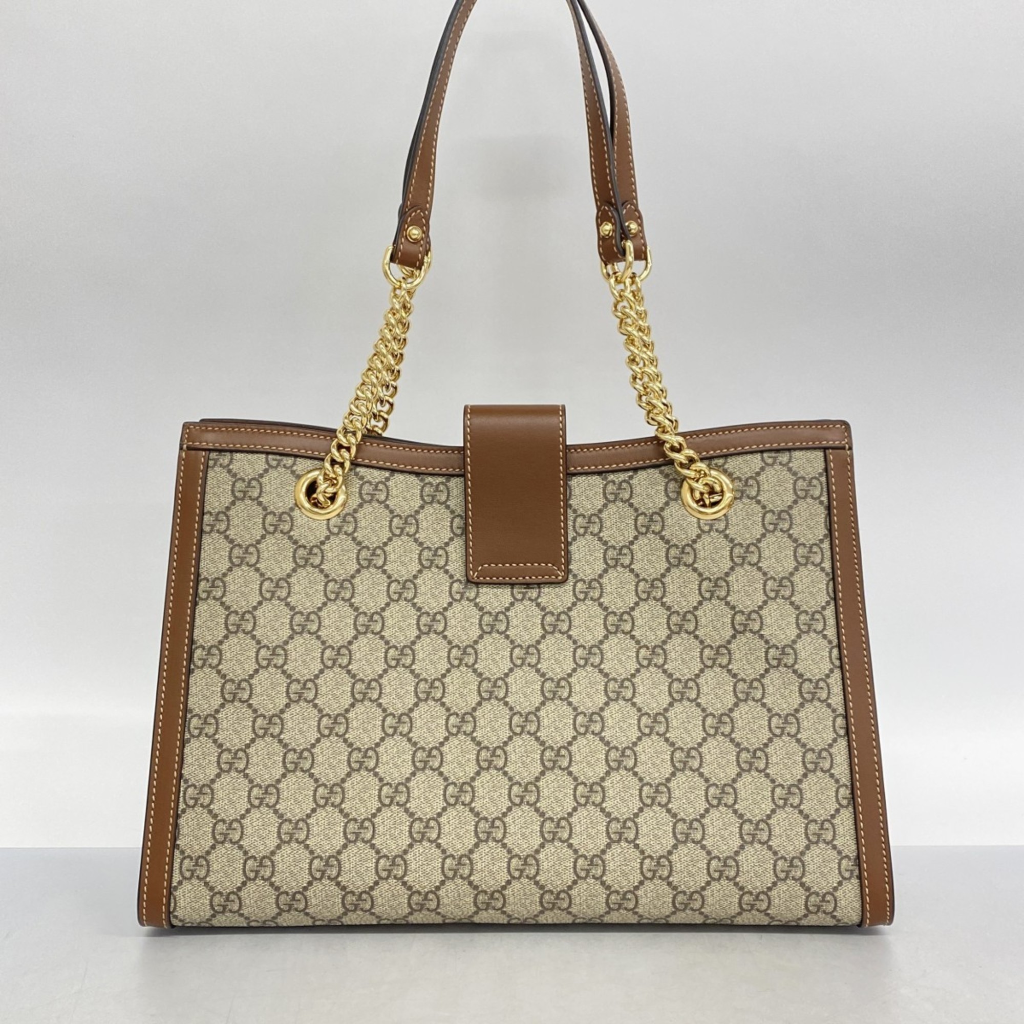 グッチ(Gucci) グッチ ショルダーバッグ GGスプリーム パドロック 479197  レザー ブラウン レディース