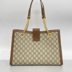 グッチ(Gucci) グッチ ショルダーバッグ GGスプリーム パドロック 479197  レザー ブラウン レディース