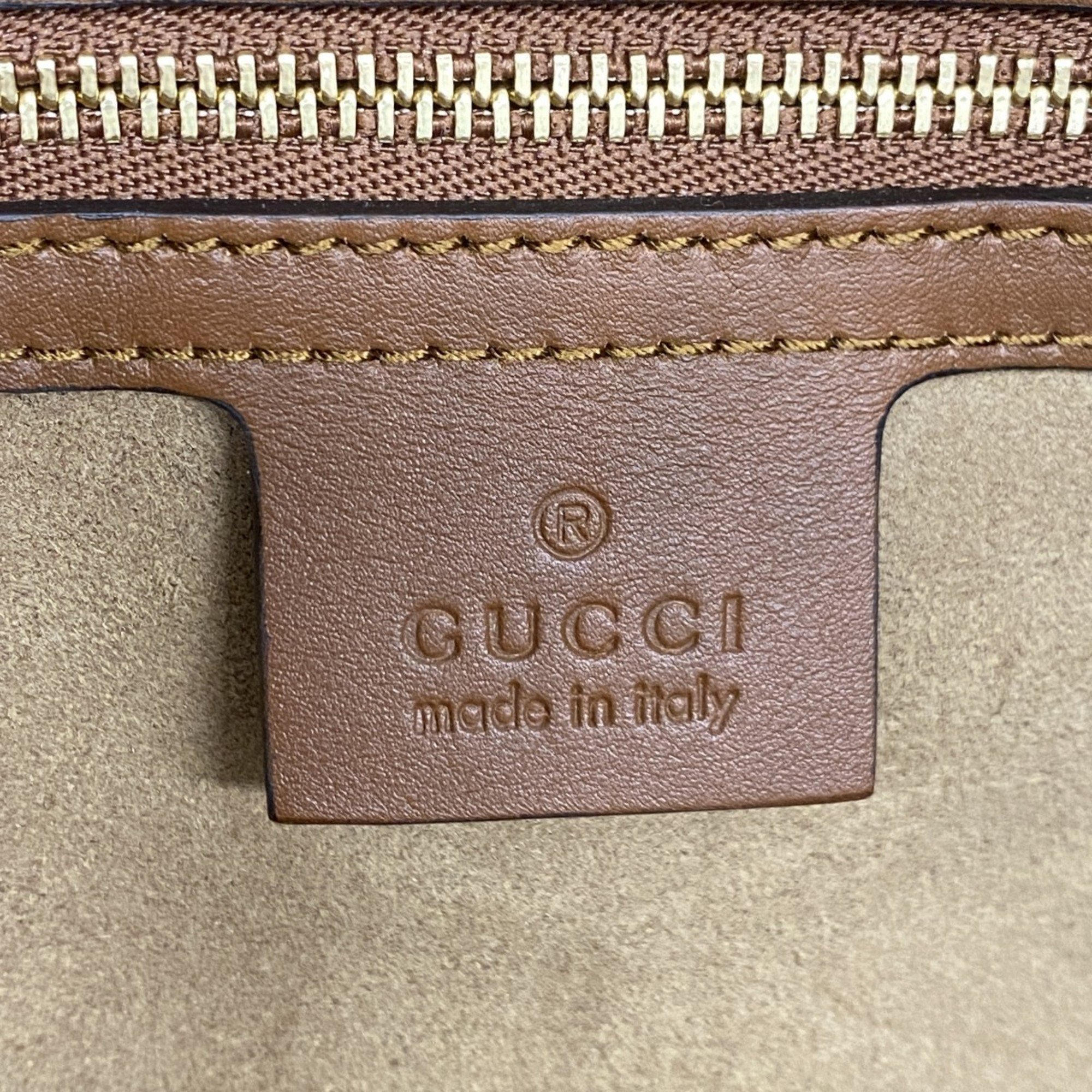 グッチ(Gucci) グッチ ショルダーバッグ GGスプリーム パドロック 479197  レザー ブラウン レディース