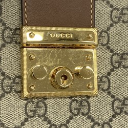 グッチ(Gucci) グッチ ショルダーバッグ GGスプリーム パドロック 479197  レザー ブラウン レディース