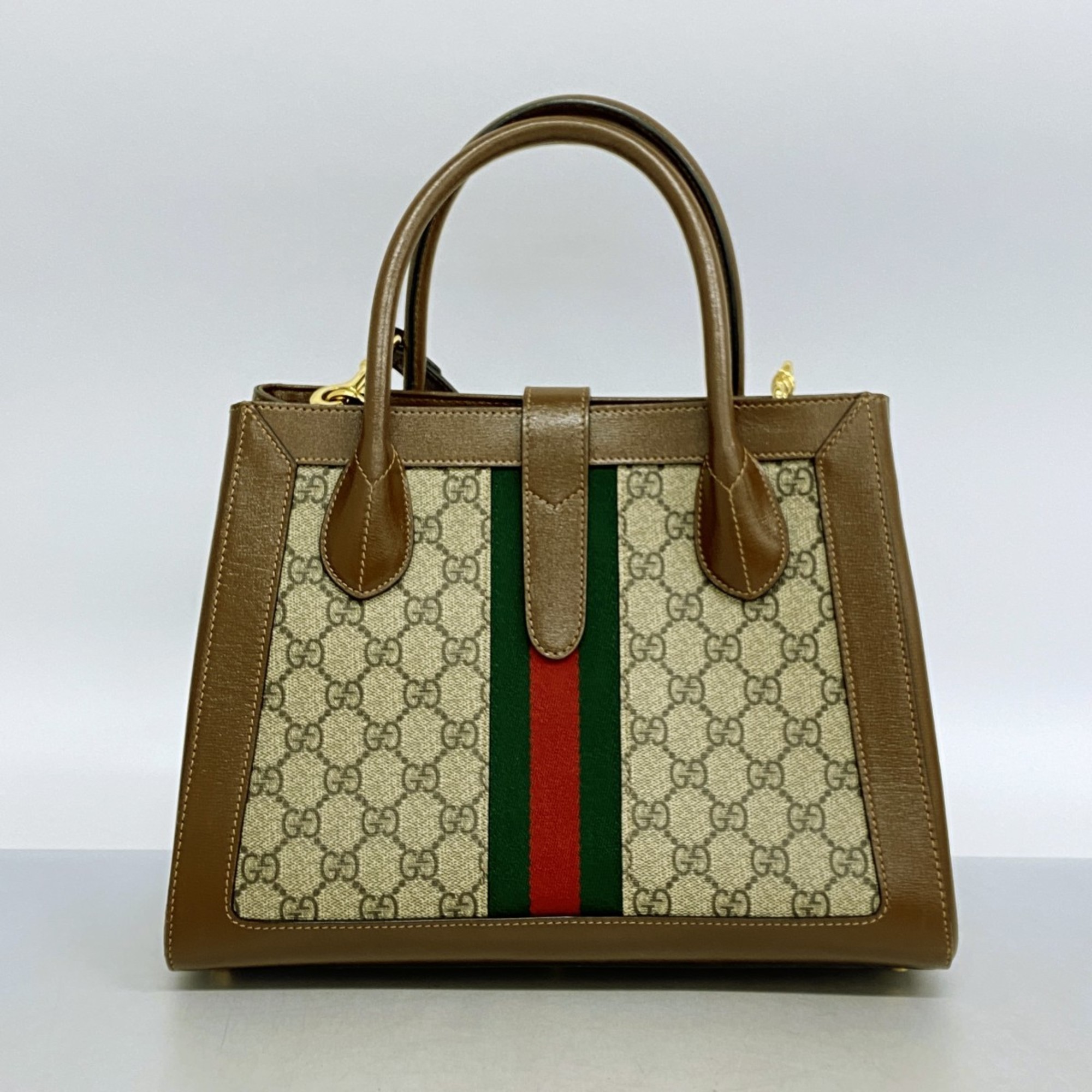 グッチ(Gucci) グッチ ハンドバッグ GGスプリーム シェリーライン ニュージャッキー 649016  レザー ブラウン レディース