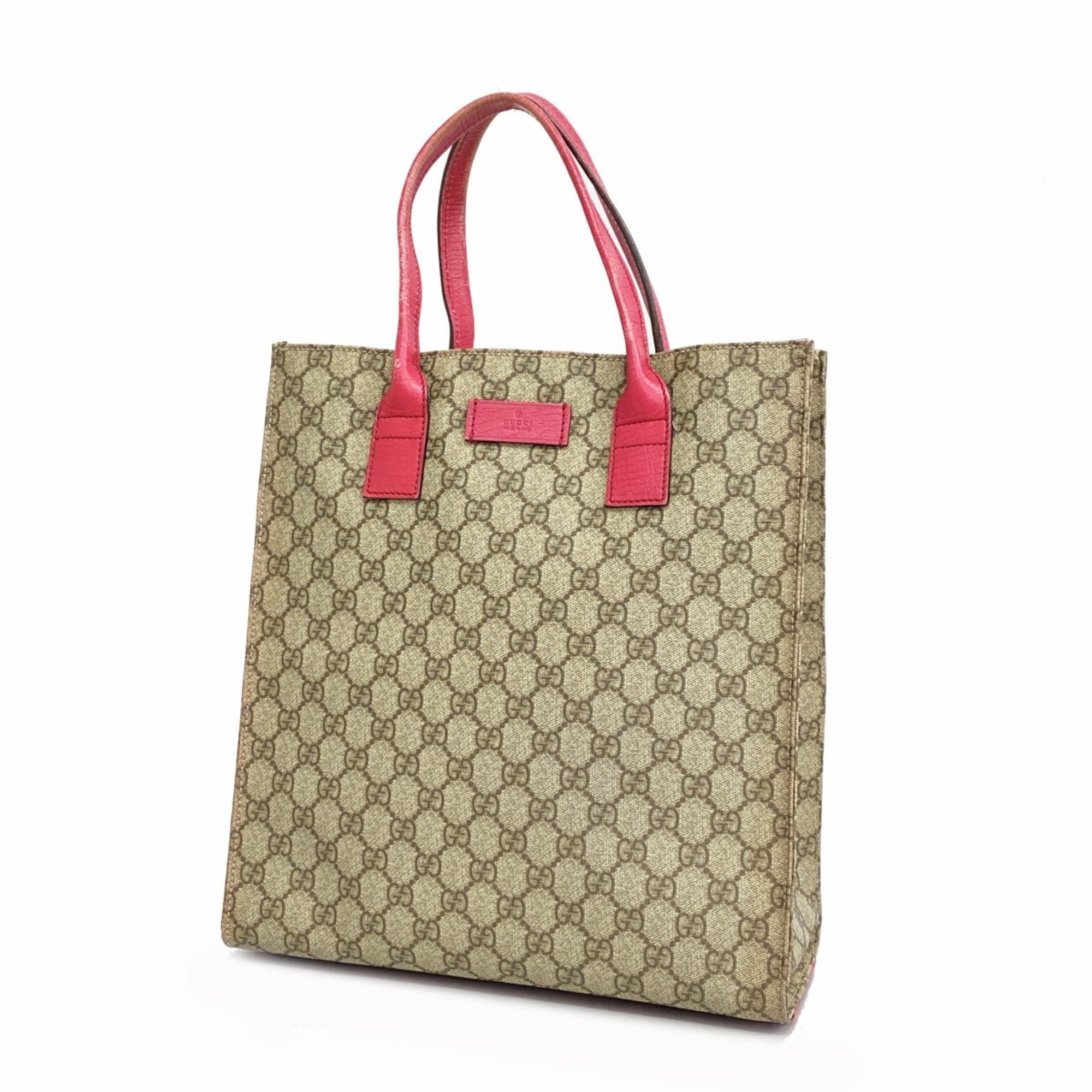 グッチ(Gucci) グッチ トートバッグ GGスプリーム 91249  ブラウン ピンクレディース