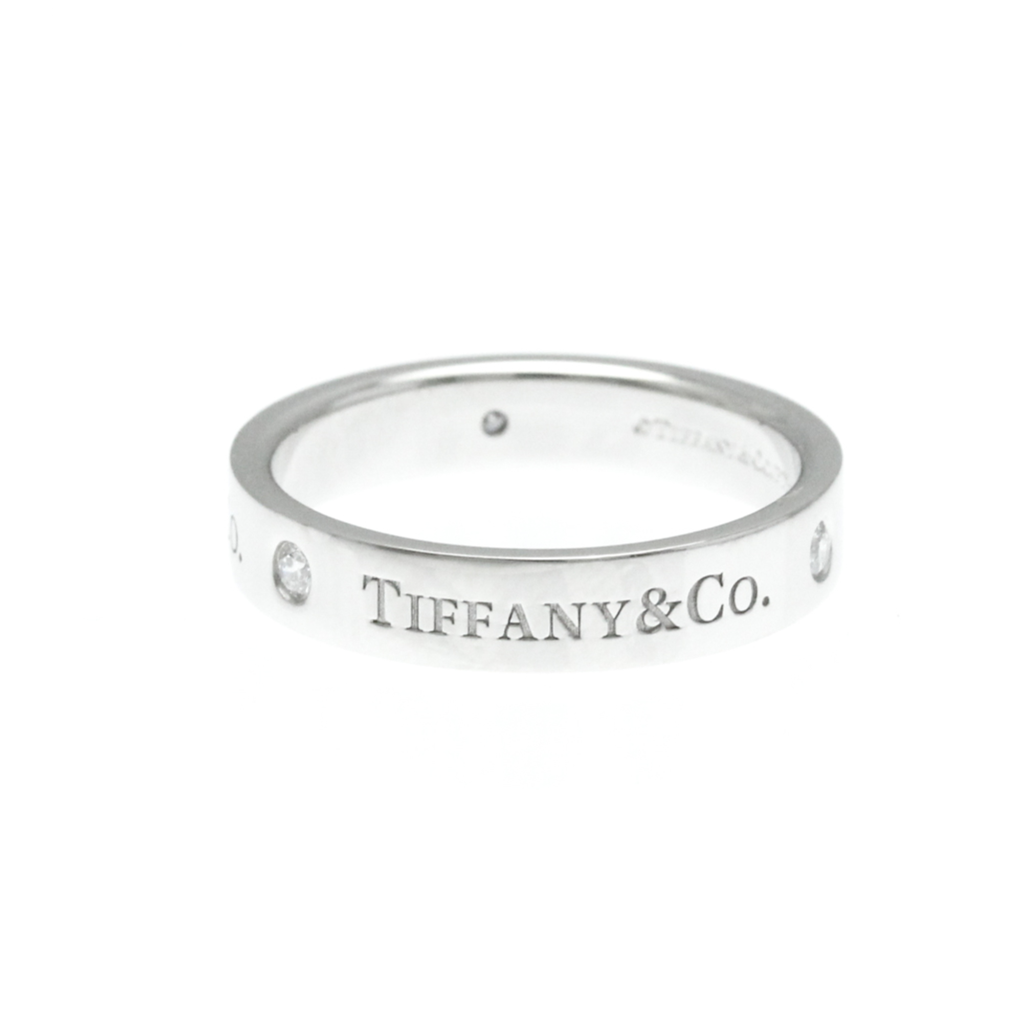 ティファニー(Tiffany) フラットバンドリング プラチナ ファッション ダイヤモンド バンドリング シルバー