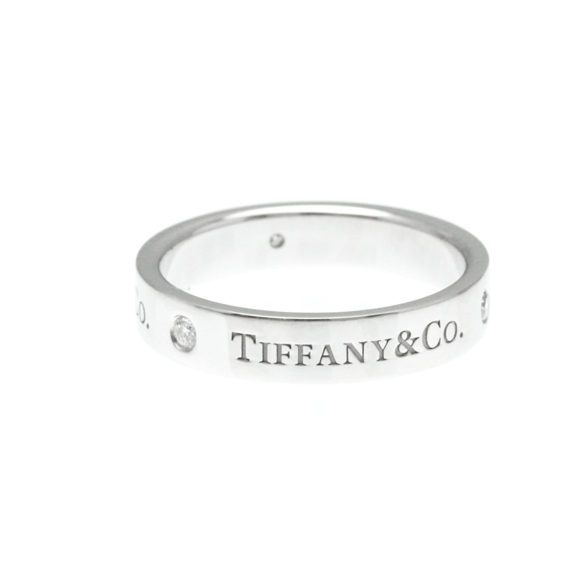 ティファニー(Tiffany) フラットバンドリング プラチナ ファッション ダイヤモンド バンドリング シルバー