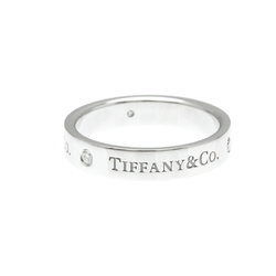 ティファニー(Tiffany) フラットバンドリング プラチナ ファッション ダイヤモンド バンドリング シルバー