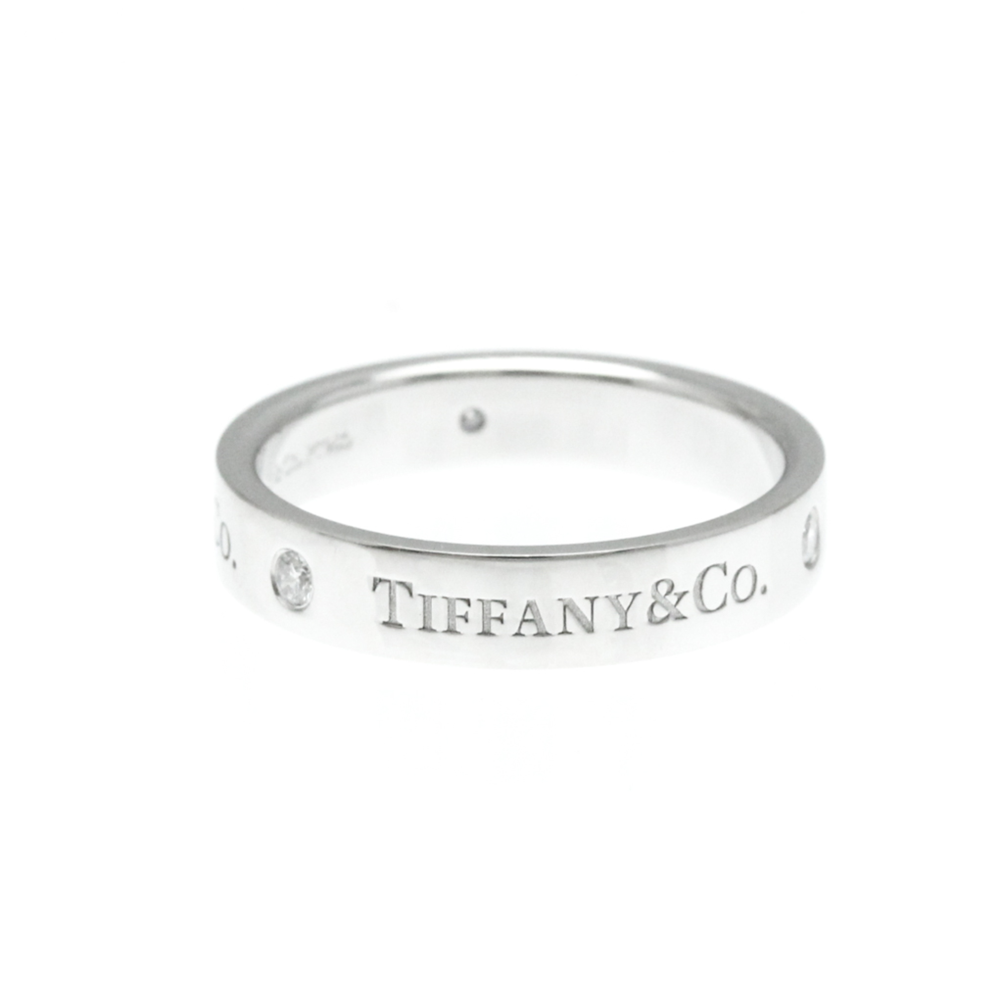 ティファニー(Tiffany) フラットバンドリング プラチナ ファッション ダイヤモンド バンドリング シルバー