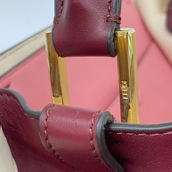 フェンディ(Fendi) フェンディ ハンドバッグ ピーカブーエックスライト レザー ボルドー レディース