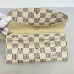 ルイ・ヴィトン(Louis Vuitton) ルイ・ヴィトン 長財布 ダミエ・アズール ポルトフォイユエミリー N63021 ホワイトレディース