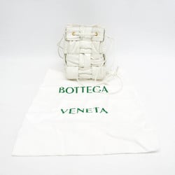 ボッテガ・ヴェネタ(Bottega Veneta) スモール カセット バゲットバッグ レディース レザー ショルダーバッグ ホワイト