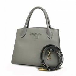 プラダ(Prada) プラダ ハンドバッグ サフィアーノ レザー グレー レディース