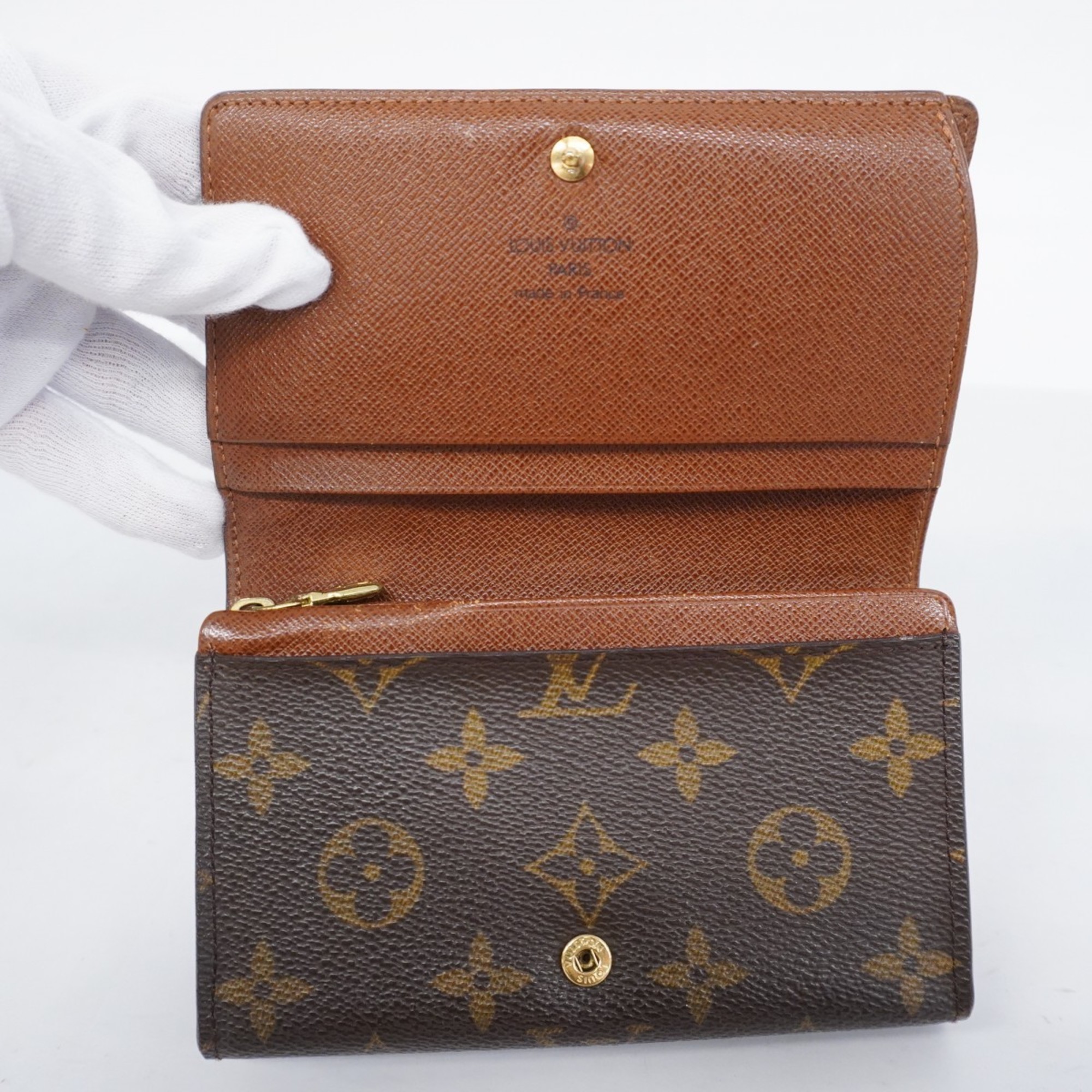 ルイ・ヴィトン(Louis Vuitton) ルイ・ヴィトン 財布 モノグラム ポルトモネビエトレゾール M61730 ブラウンメンズ レディース