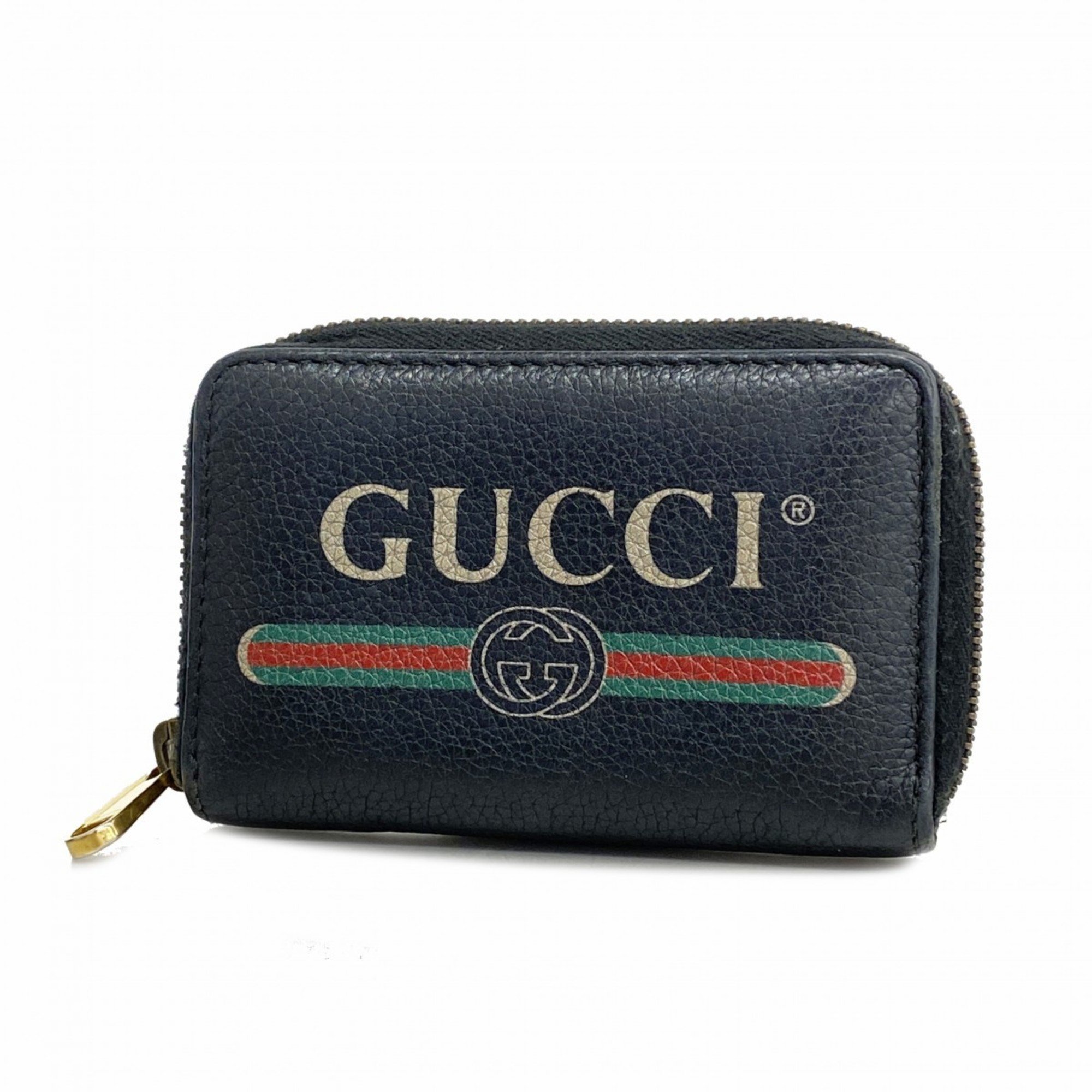 グッチ(Gucci) グッチ 財布・コインケース 496319 レザー ブラック メンズ レディース