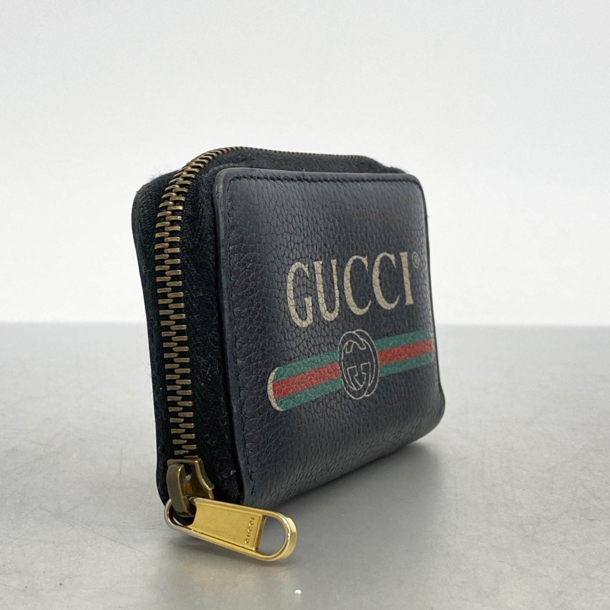 グッチ(Gucci) グッチ 財布・コインケース 496319 レザー ブラック メンズ レディース