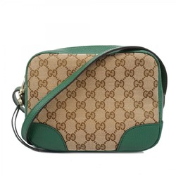 グッチ(Gucci) グッチ ショルダーバッグ GGキャンバス インターロッキングG 449413 キャンバス レザー ベージュ グリーン シャンパンレディース