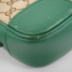 グッチ(Gucci) グッチ ショルダーバッグ GGキャンバス インターロッキングG 449413 キャンバス レザー ベージュ グリーン シャンパンレディース