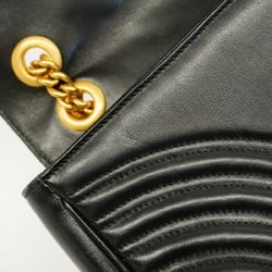 グッチ(Gucci) グッチ ショルダーバッグ GGマーモント 443497 レザー ブラック レディース