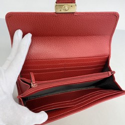 グッチ(Gucci) グッチ 長財布 インターロッキングG 615524 レザー レッド レディース