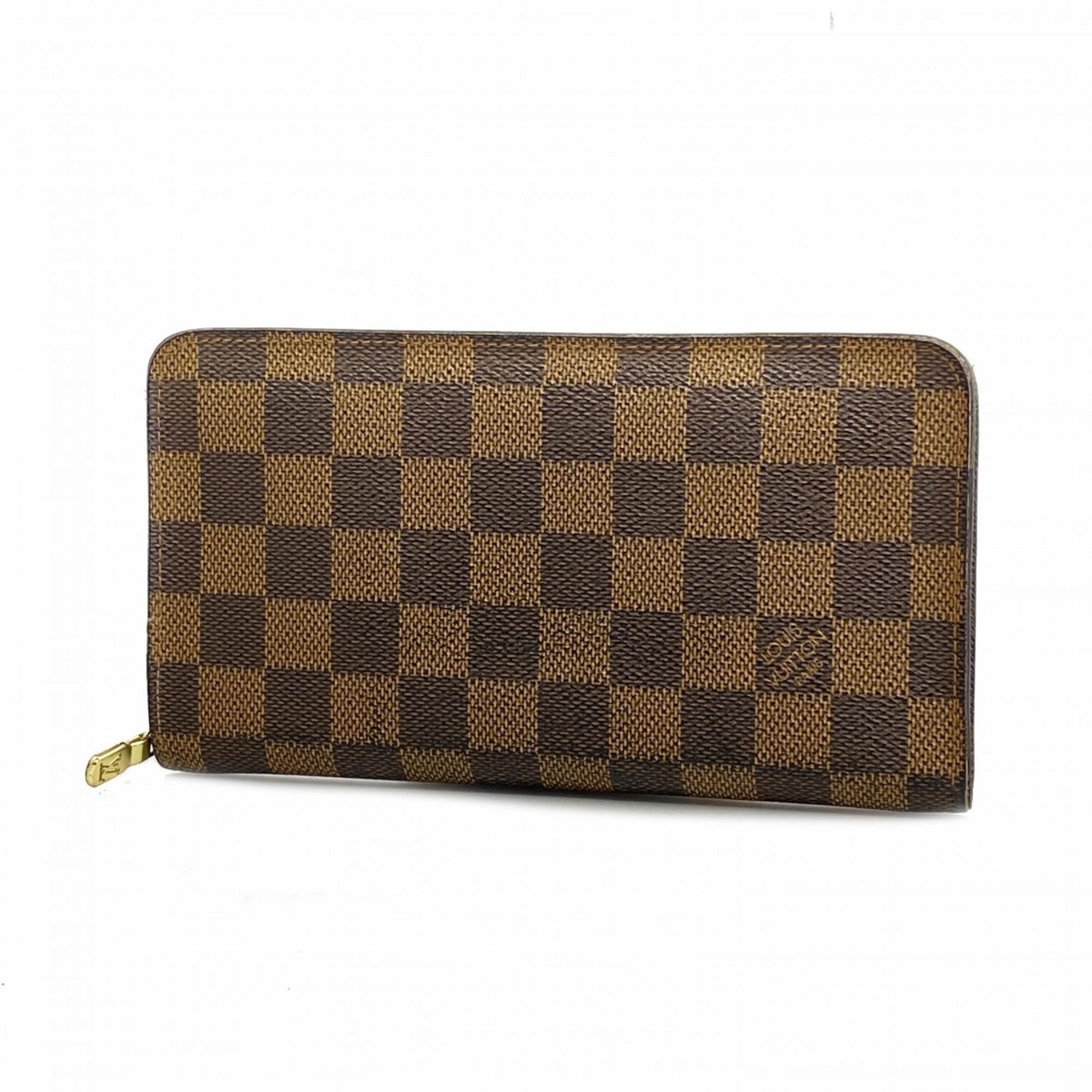 ルイ・ヴィトン(Louis Vuitton) ルイ・ヴィトン 長財布 ダミエ ポルトモネジップ N61728 エベヌメンズ レディース