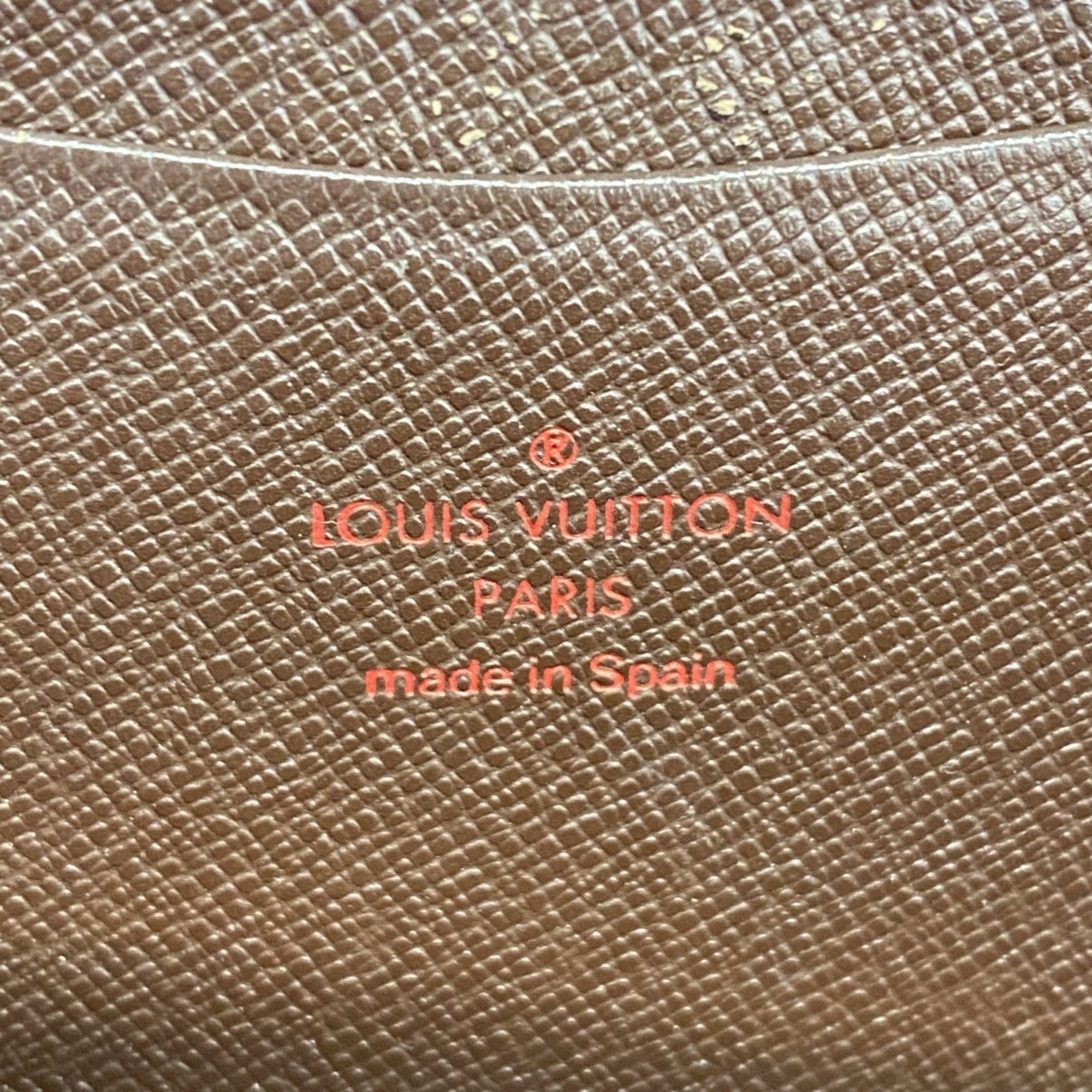 ルイ・ヴィトン(Louis Vuitton) ルイ・ヴィトン 長財布 ダミエ ポルトモネジップ N61728 エベヌメンズ レディース