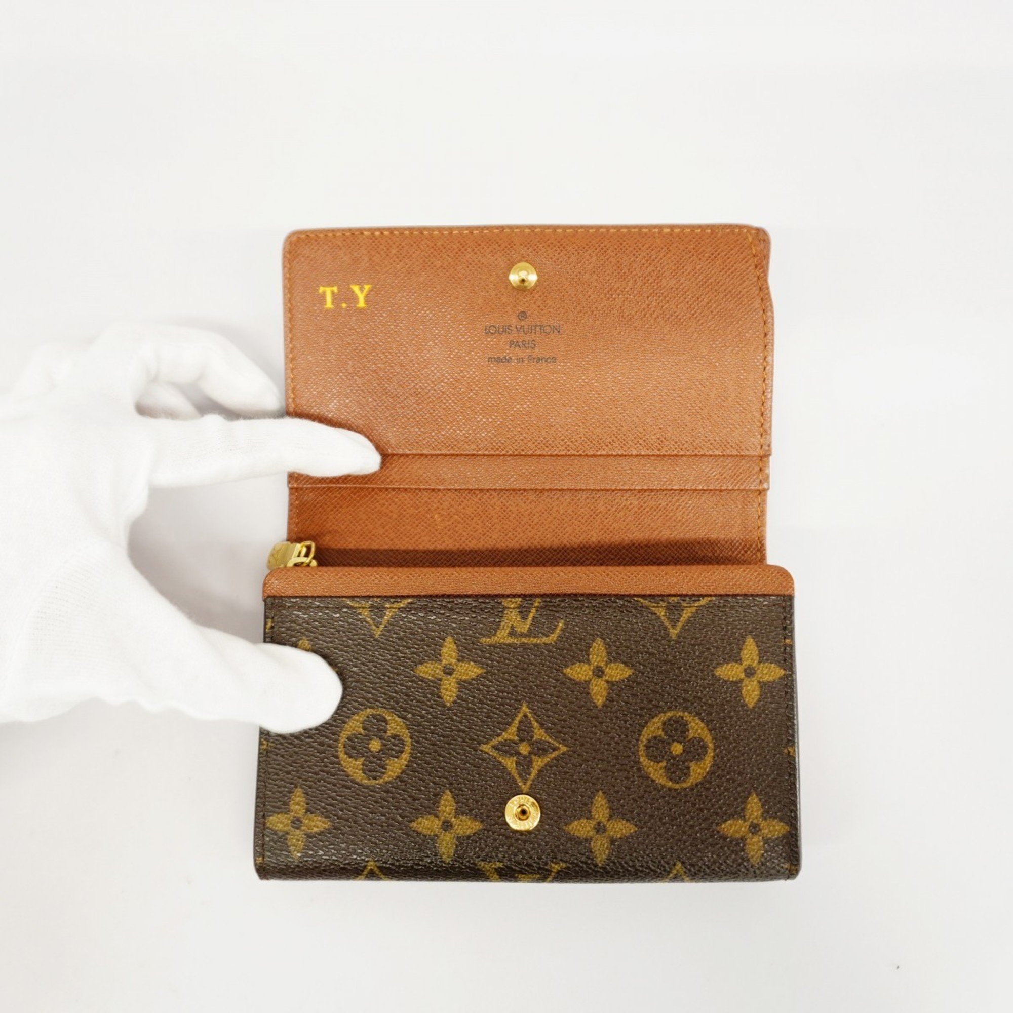 ルイ・ヴィトン(Louis Vuitton) ルイ・ヴィトン 財布 モノグラム ポルトモネビエトレゾール M61730 ブラウンメンズ レディース