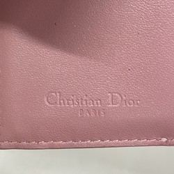 クリスチャン・ディオール(Christian Dior) クリスチャンディオール 三つ折り財布 カナージュ レザー ピンク レディース