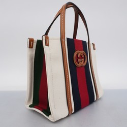 グッチ(Gucci) グッチ ハンドバッグ シェリーライン インターロッキングG 727735 キャンバス ホワイト レディース