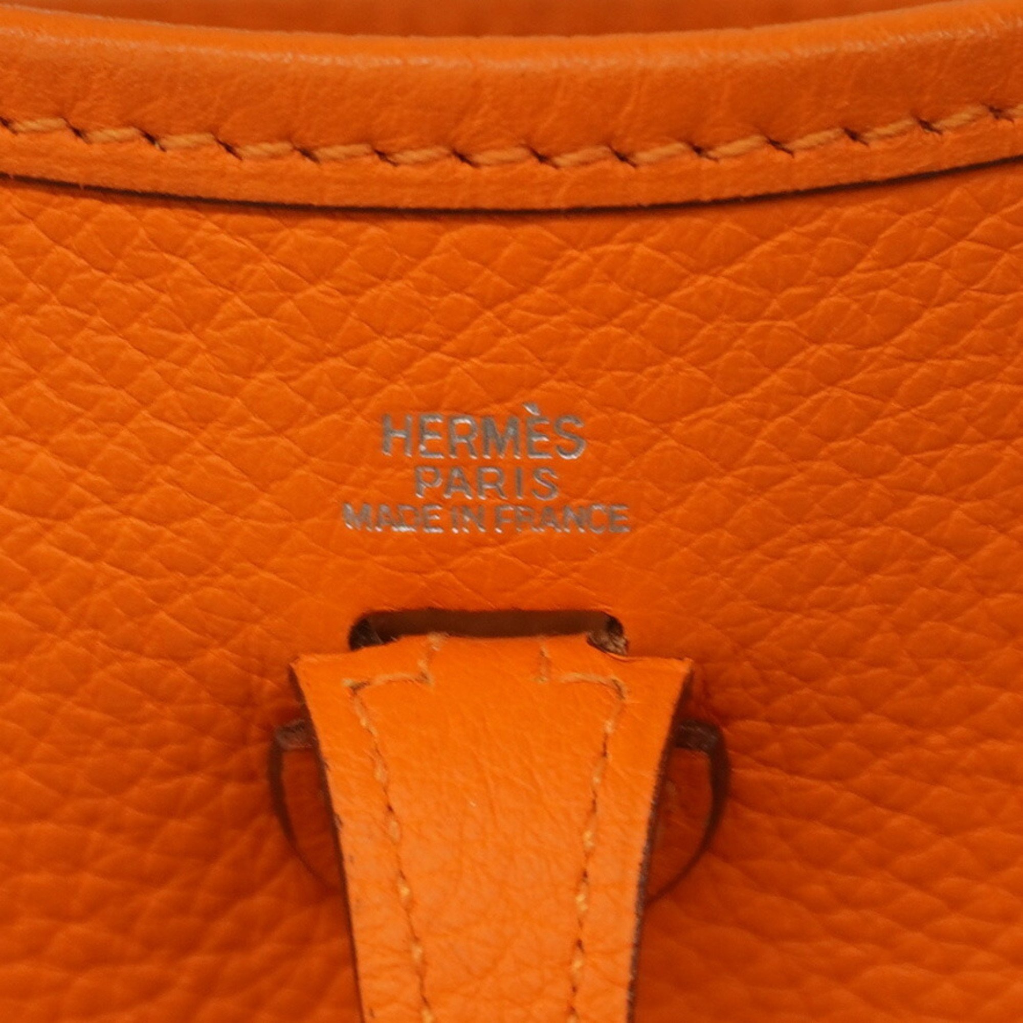 エルメス(Hermes) エルメス ショルダーバッグ エヴリンTPM トリヨンクレマンス オレンジ  □G刻印レディース