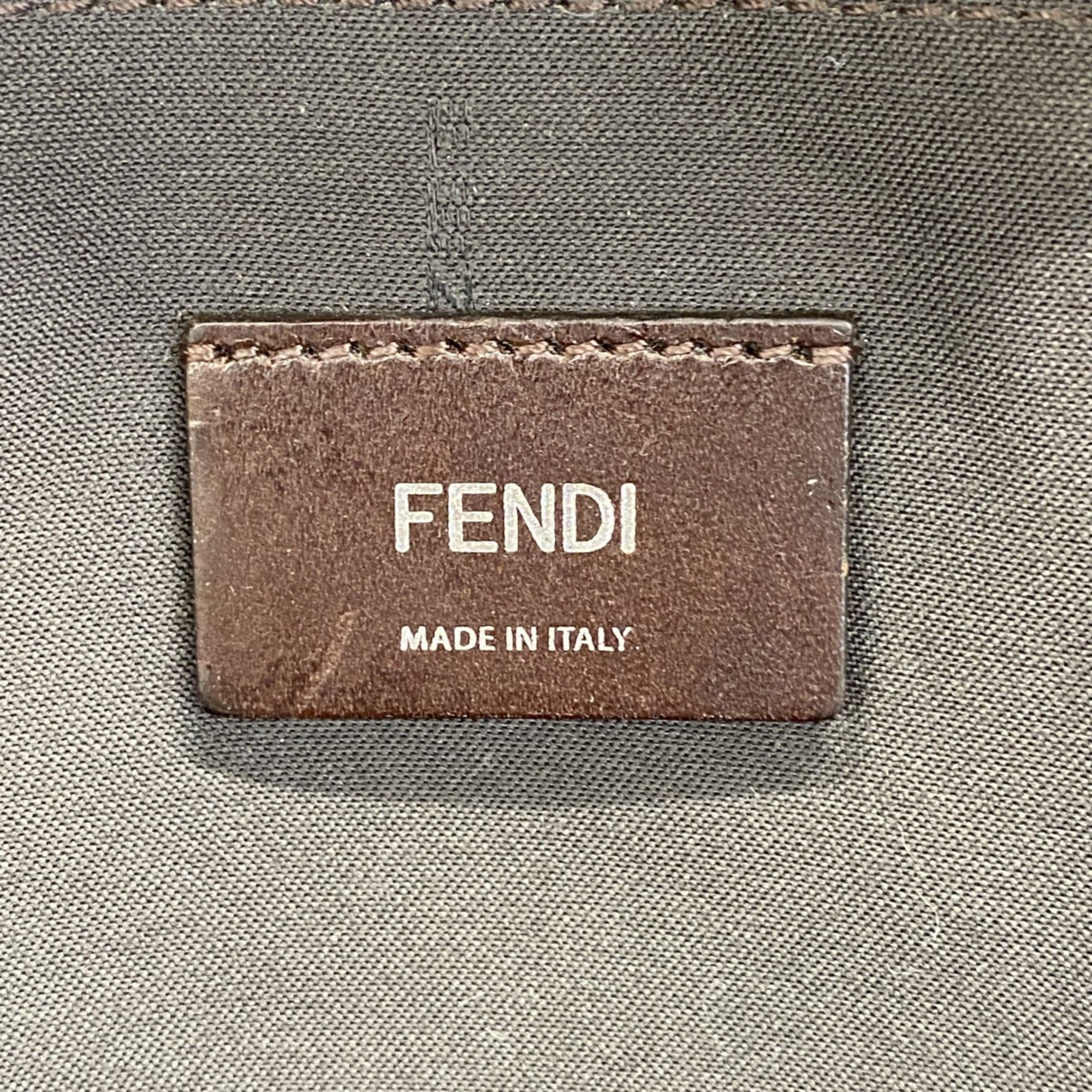 フェンディ(Fendi) フェンディ リュック・デイパック ズッカ  レザー ブラウン メンズ