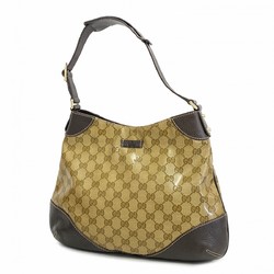 グッチ(Gucci) グッチ ショルダーバッグ GGクリスタル 272386 コーティングキャンバス レザー ベージュ ブラウン シャンパンレディース