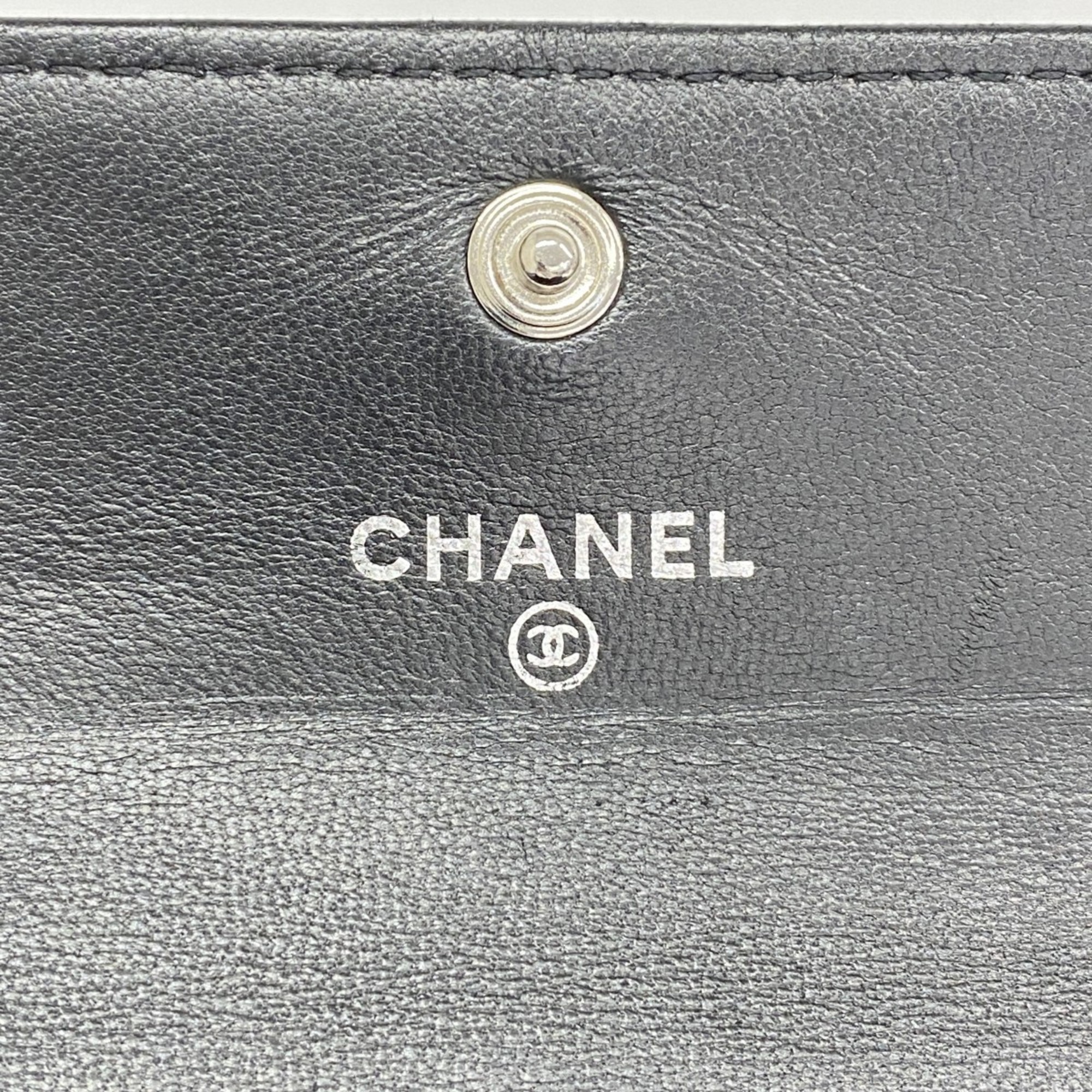 シャネル(Chanel) シャネル 財布・コインケース マトラッセ ラムスキン ブラック レディース