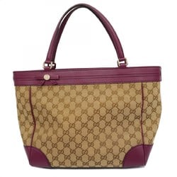 グッチ(Gucci) グッチ トートバッグ GGキャンバス 257061 キャンバス ブラウン ワインレッド シャンパンレディース