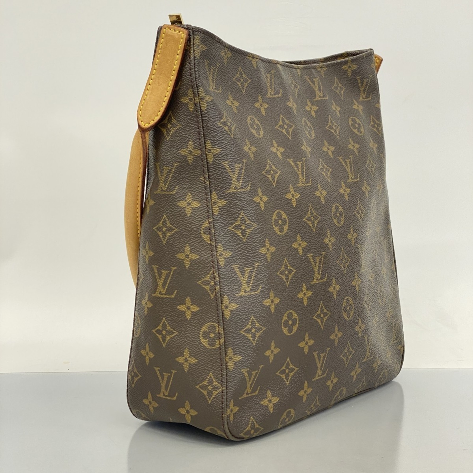 ルイ ヴィトン モノグラム 深い ルーピングGM ショルダーバッグ ハンドバッグ M51145 ブラウン PVC レザー レディース LOUIS  VUITTON 【