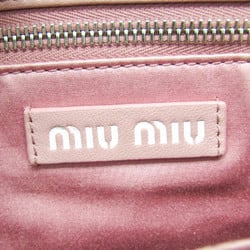 ミュウミュウ(Miu Miu) マトラッセ レディース レザー,籐 (ラタン) ハンドバッグ,ショルダーバッグ ピンク