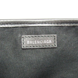 バレンシアガ(Balenciaga) ネイビーカバスS 339933 レディース キャンバス,レザー ハンドバッグ ブラック,オフホワイト