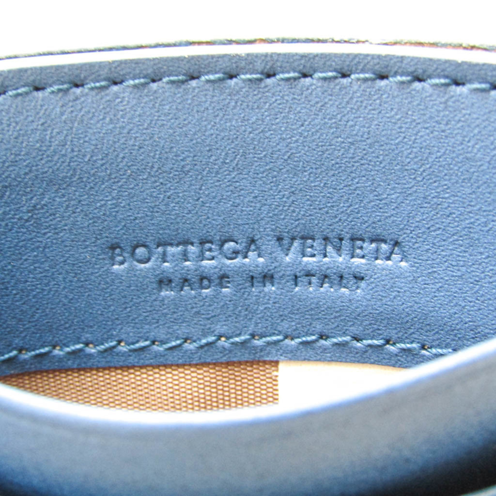 ボッテガ・ヴェネタ(Bottega Veneta) イントレチャート レザー カードケース ブルー