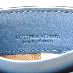 ボッテガ・ヴェネタ(Bottega Veneta) イントレチャート レザー カードケース ブルー