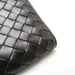 ボッテガ・ヴェネタ(Bottega Veneta) イントレチャート メンズ レザー 財布（二つ折り） ダークブラウン