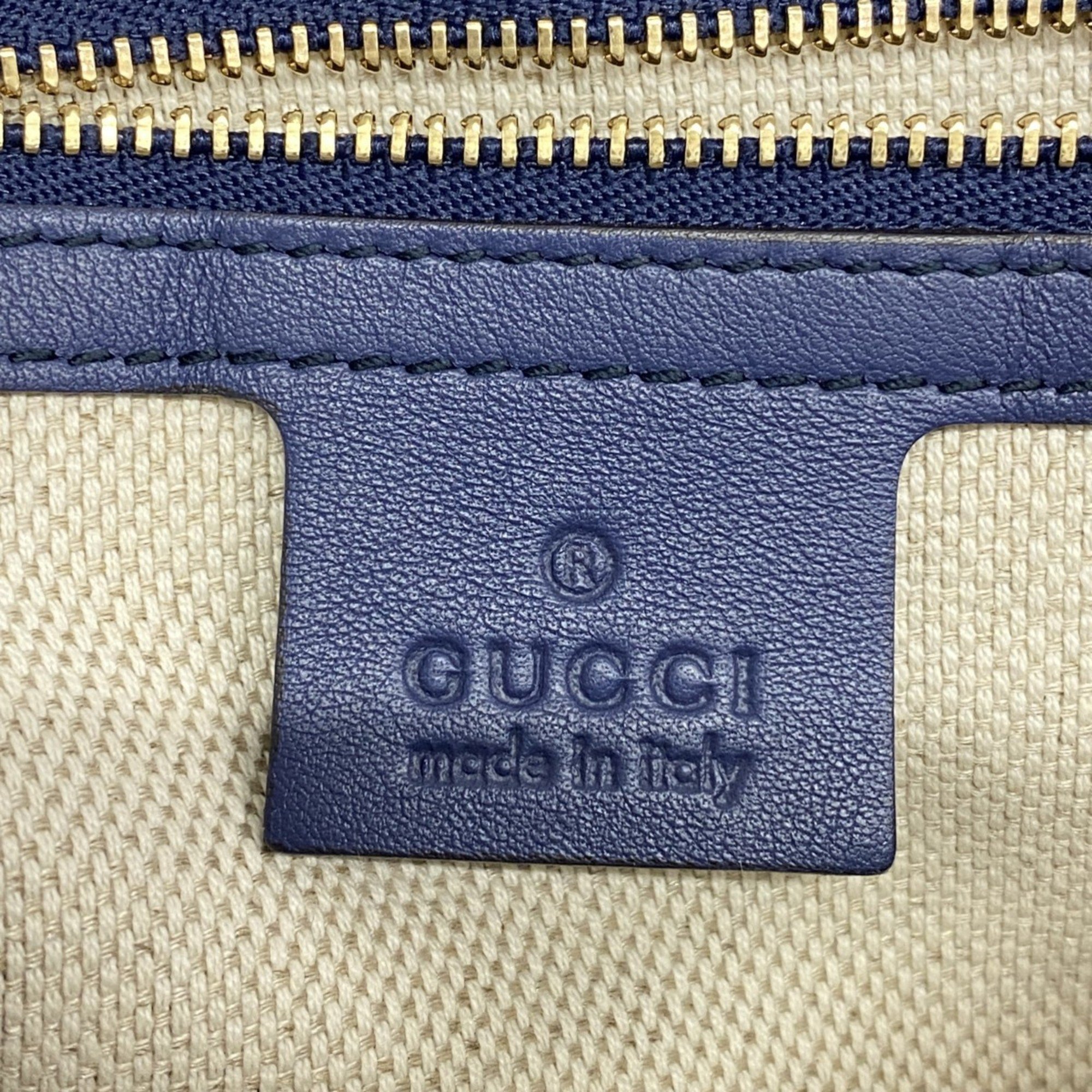 グッチ(Gucci) グッチ ショルダーバッグ ソーホー 336752 エナメル ネイビー シャンパンレディース