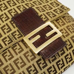 フェンディ(Fendi) フェンディ ショルダーバッグ ズッキーノ ナイロンキャンバス ブラウン シャンパンレディース