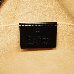 グッチ(Gucci) グッチ ショルダーバッグ GGマーモント 447632 レザー ブラック レディース